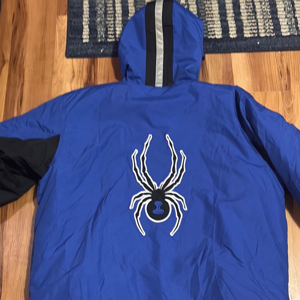 Spyder Blue Heavy Ski with Hood and Graphic Design